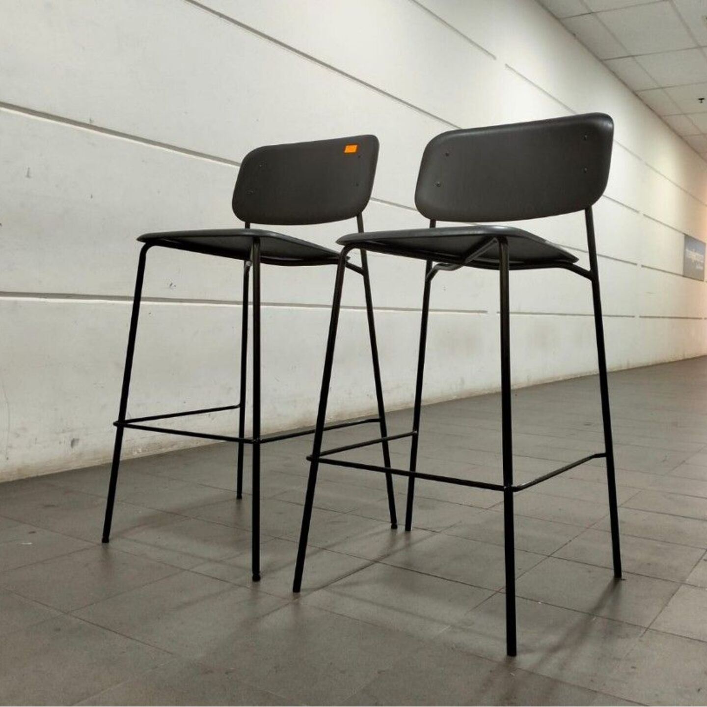 WRAITH Bar Chairs in BLACK (set of 2)