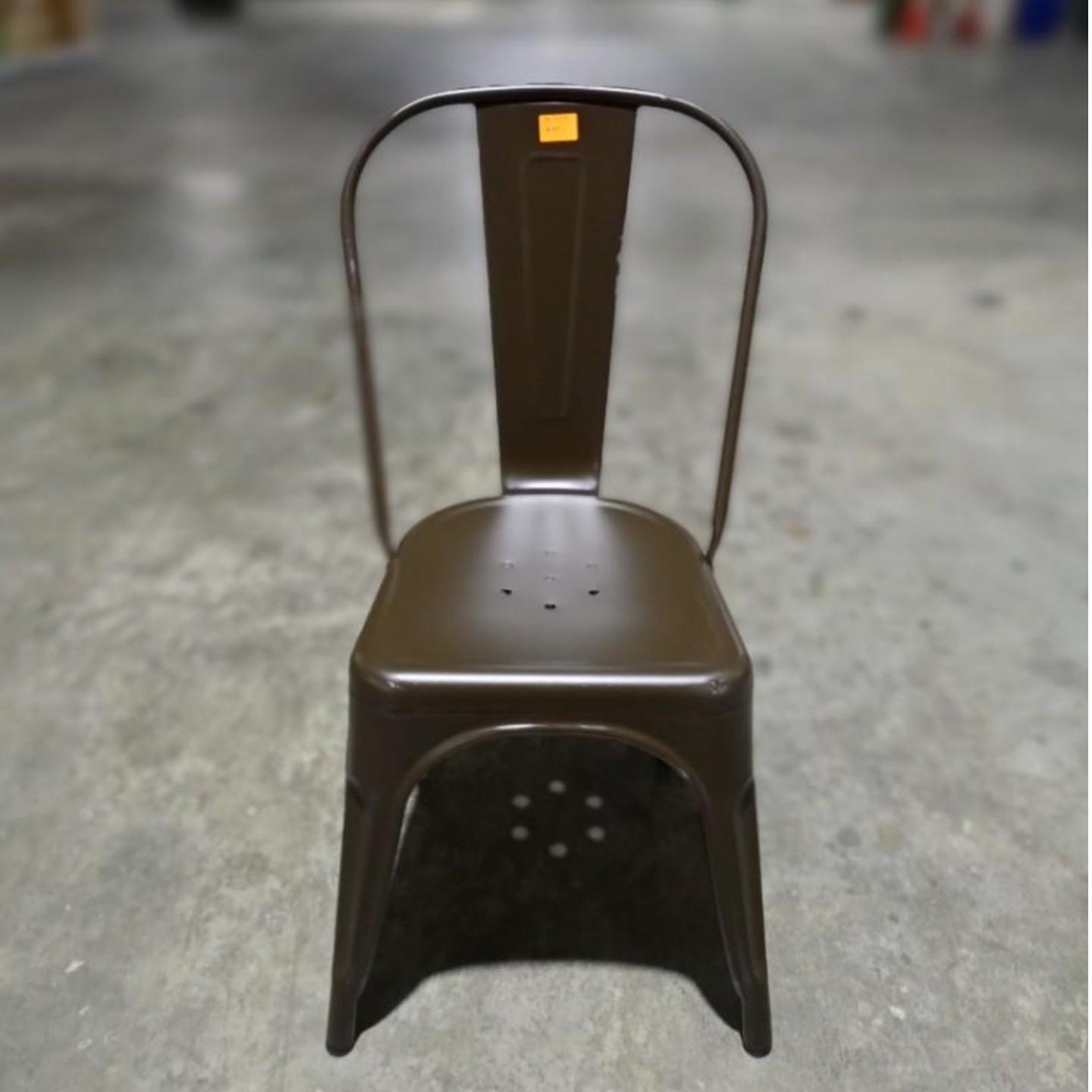 VADO Retro Metal Chair in BROWN