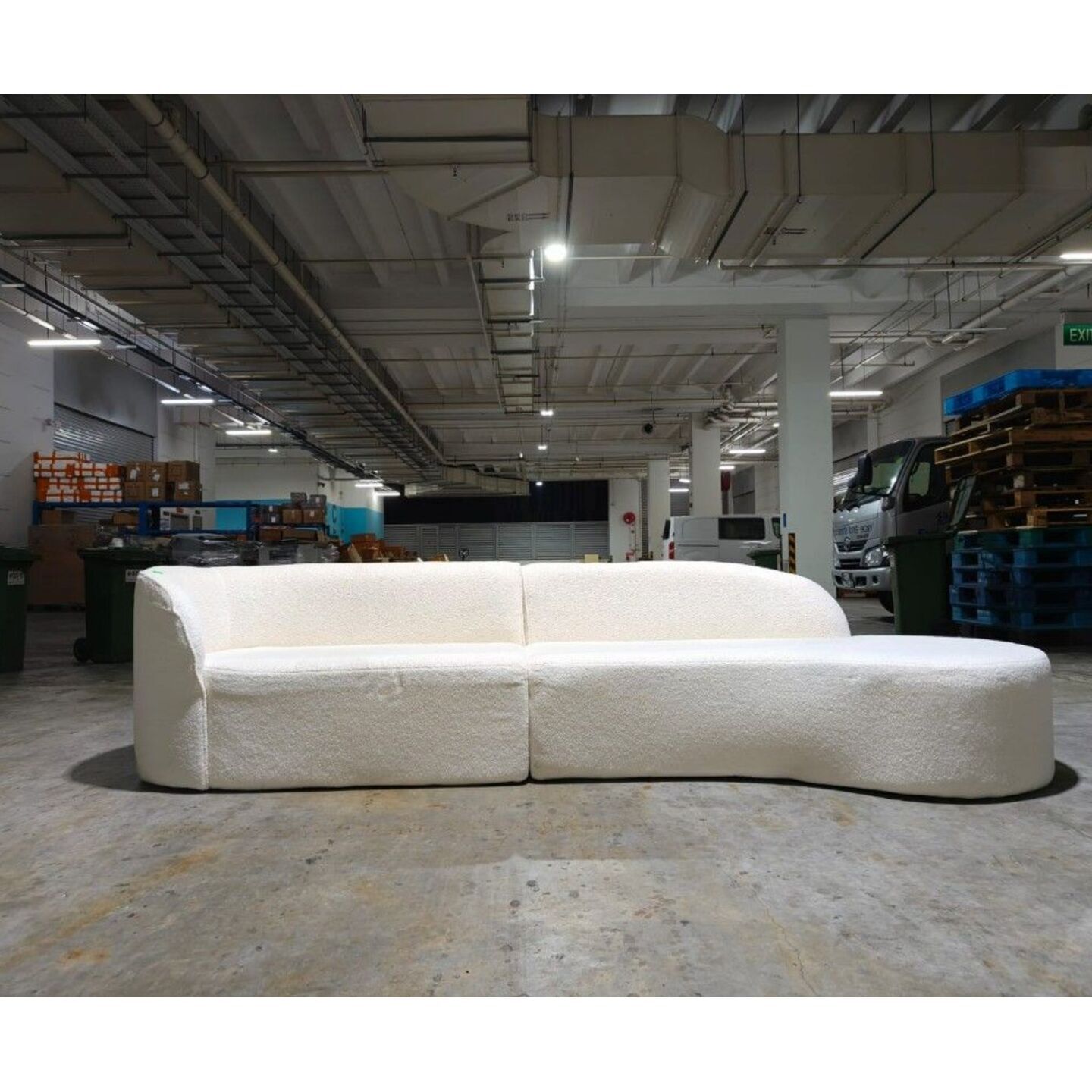 ALABAMA 5 Seater BOUCLE Chaise Sofa