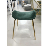 VOLKZ Stool in EMERALD Green and Gold Frame