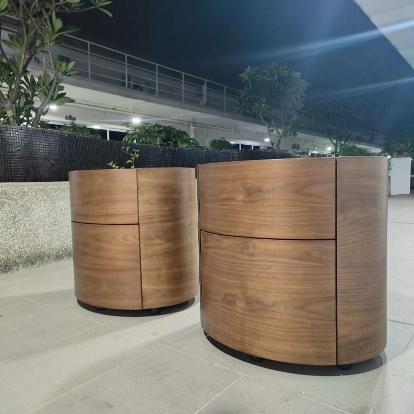 RAIKKONEN Wooden Bedside Table (set of 2)