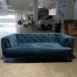 DENERRY 3 Seater Sofa in BLUE VELVET
