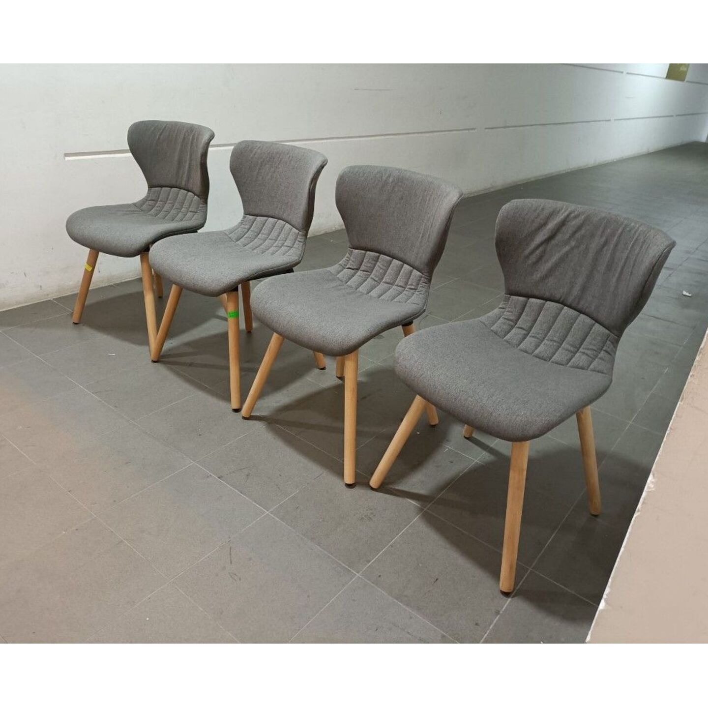 4 x ADELSON Dining Chairs in GREY
