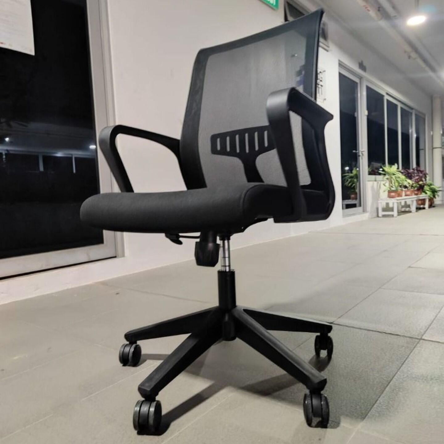TZAKIS Low Back Mesh Black Office Chair