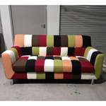 EVORA EURO 2 Seater Sofa in RED MIX Patchwork