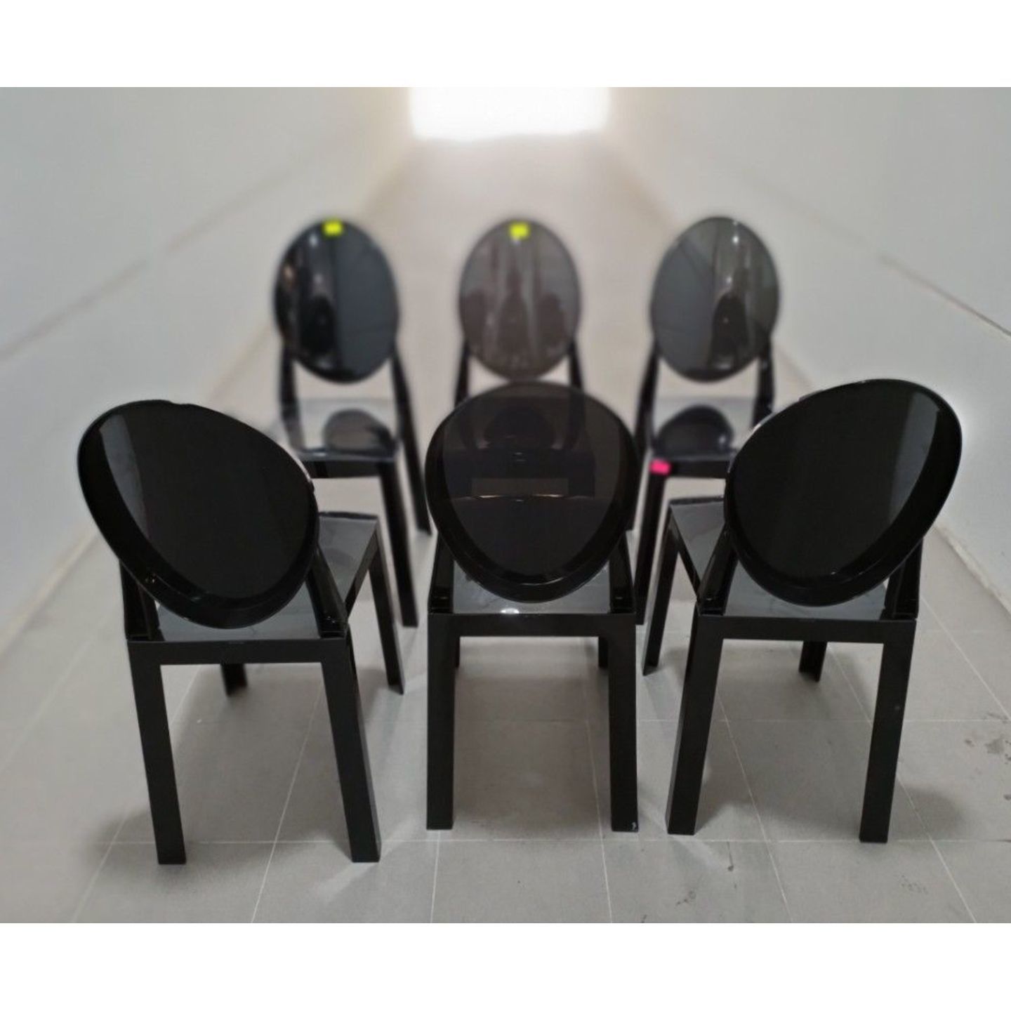 6pcs BLACK KRYPTON Dining Chairs (NON STACKABLE)