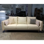 MARANELLO 3 Seater Cowhide Leather Sofa in PLATINUM WHITE