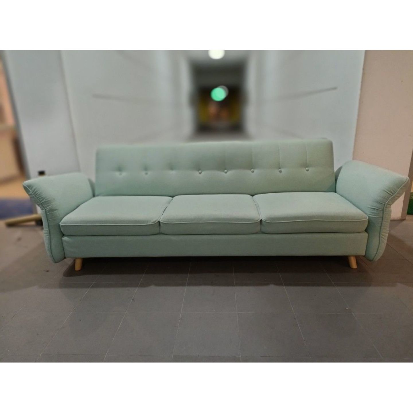 GAGE 3 Seater Sofa Bed in TEAL GREEN FABRIC