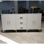 VIVA LARGE Sideboard in White with Gold Accents