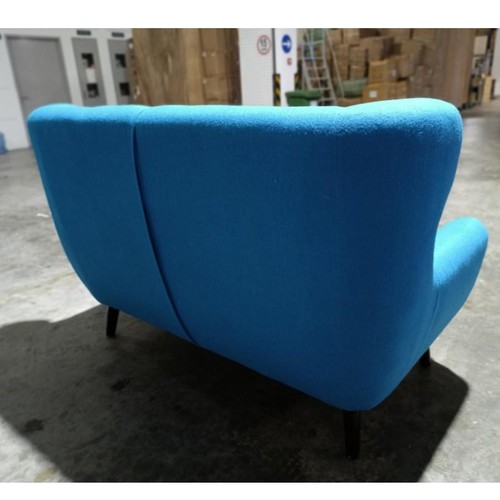 SCAN X-Wingback Designer 2 Seater Sofa in BOOST BLUE Cashmere