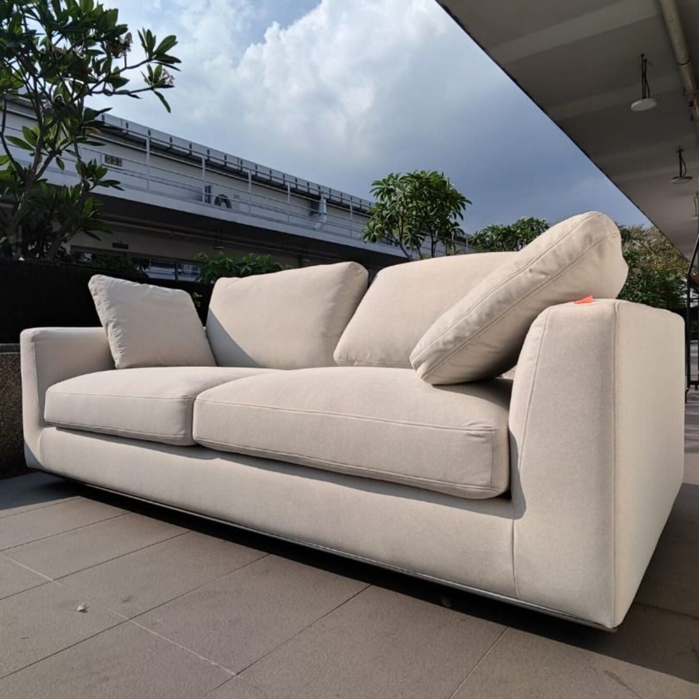 KARL Performance Ivory 3 Seater Sofa