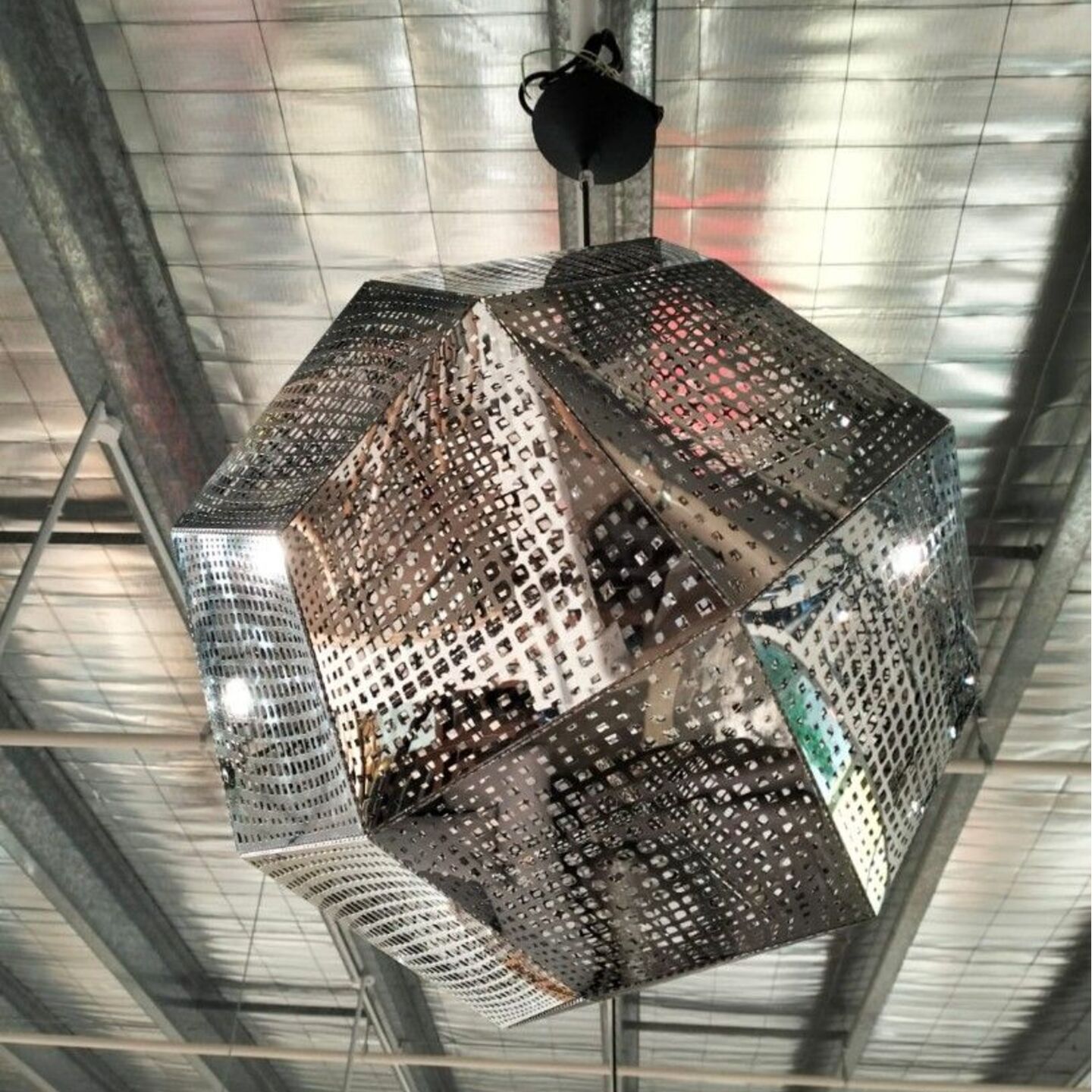 VOXX Chrome Honeycomb Ceiling Pendant Lamp