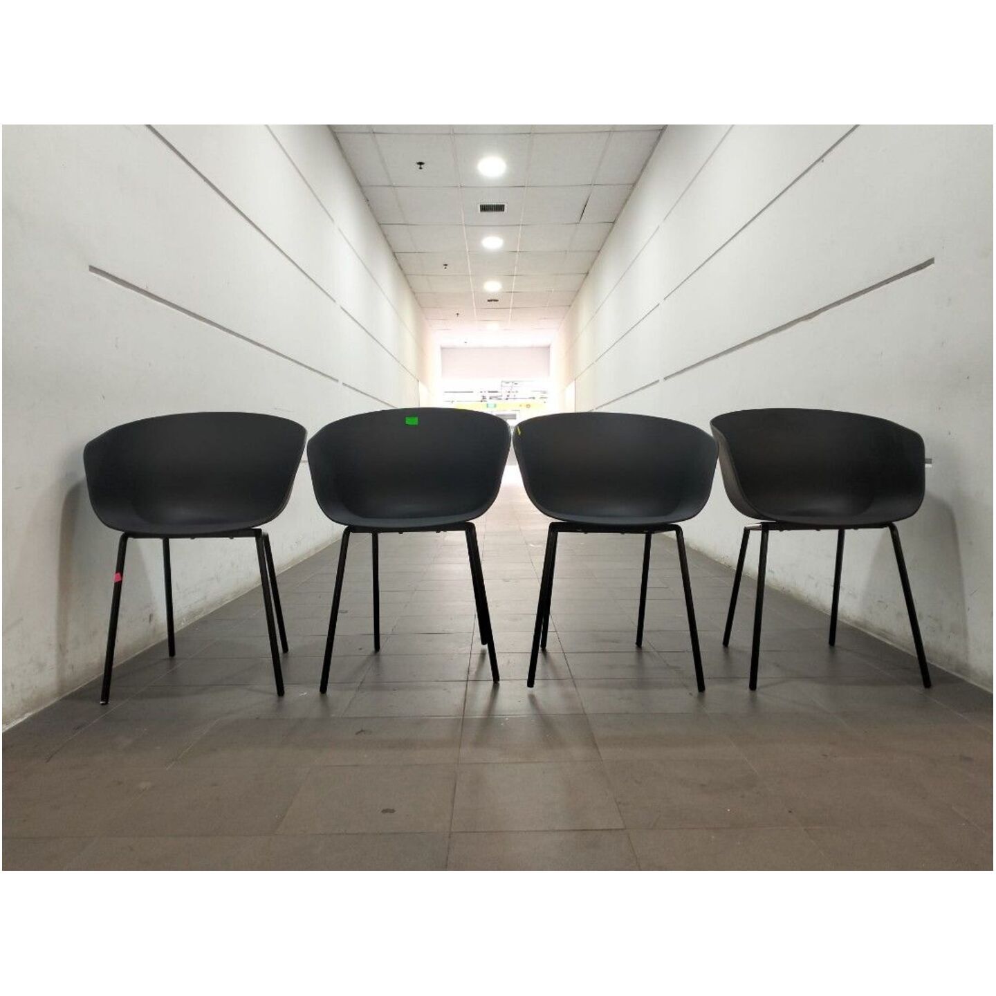 GYRO Armchairs in BLACK (set of 4)