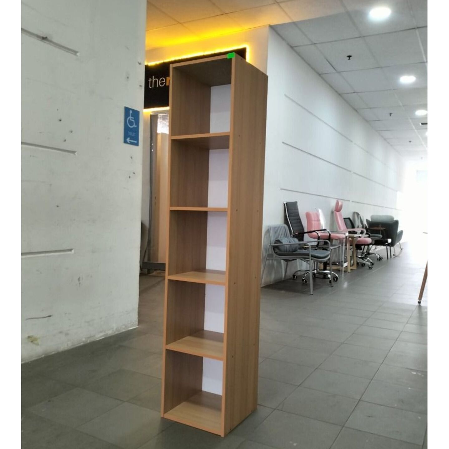 VIMO 5 Tier Bookshelf in BEECH OAK