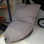 DOODLE Triangle Bean Bag in GREY