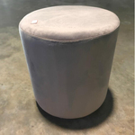 FABEVIO GREY VELVET Ottoman with GOLD BASE