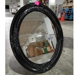 ELIZA OVAL Antique Black Hanging Mirror