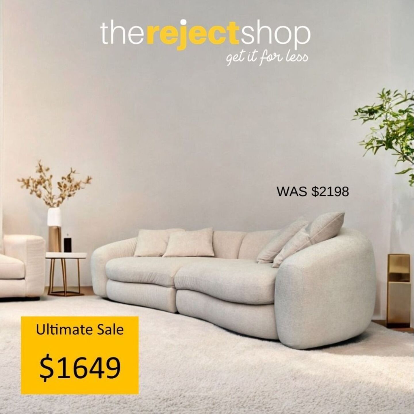 GLOUCESTER Performance Fabric 3 Seater Sofa