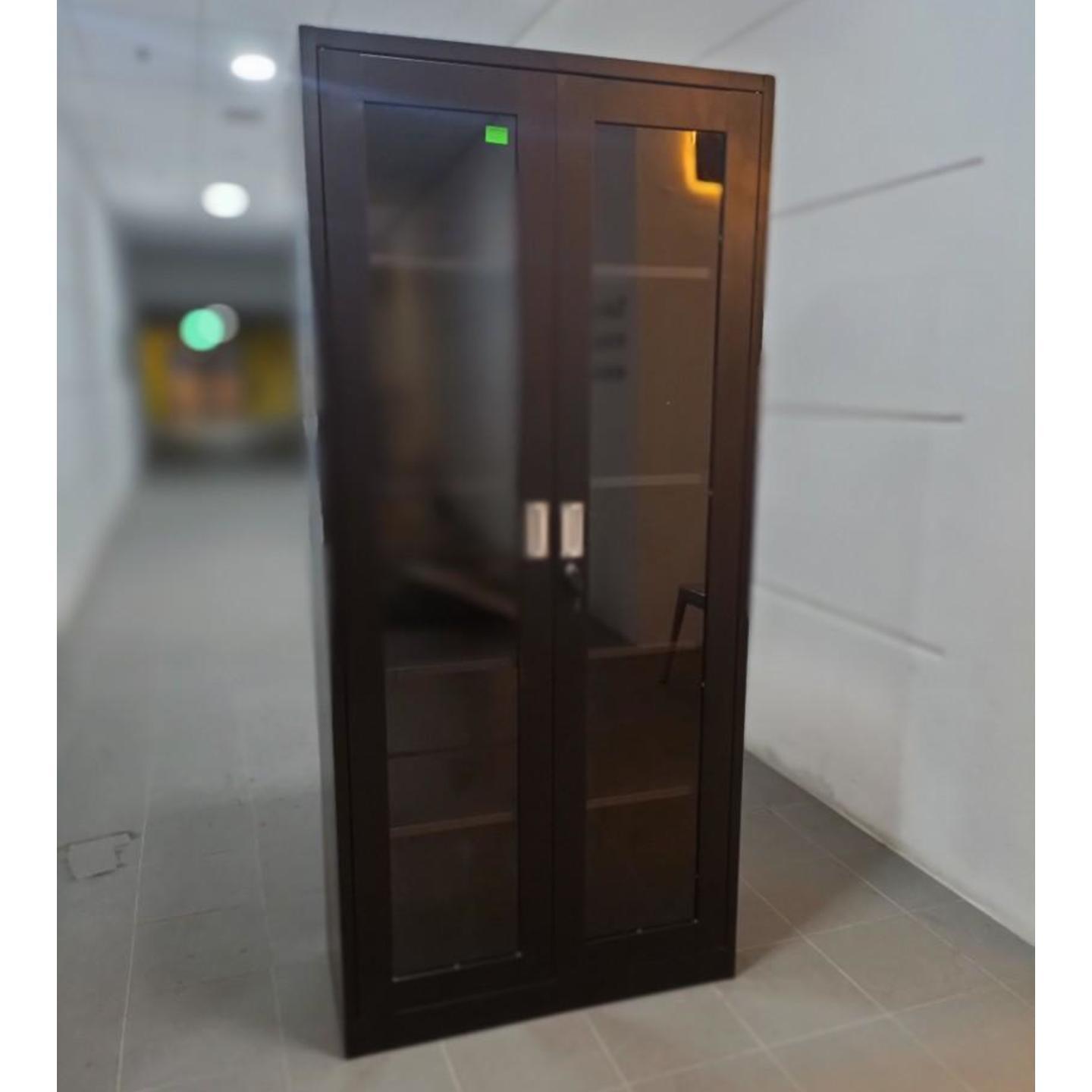 GEAR Metal Full Display Metal Cabinet in BLACK