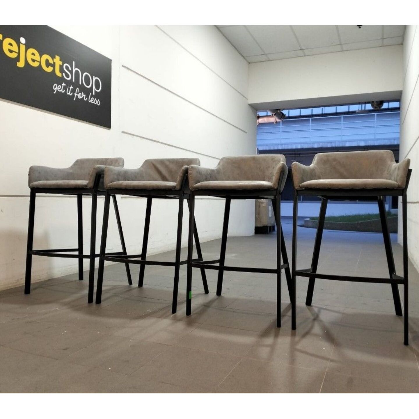 CAPRILE Counter Bar Chairs in GREY