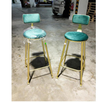 2 x GASTAVIA Modern Emerald Green Bar Stool