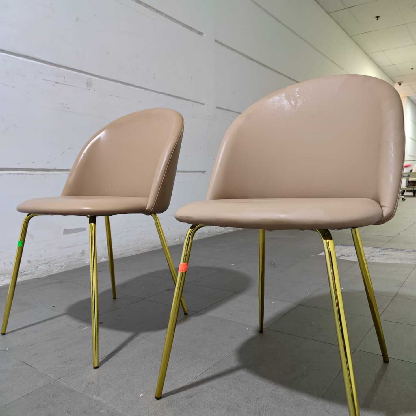 FERMIN Dining Chair in DARK CORAL BROWN (set of 2)