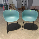 2 x GYRO Chairs in TEAL GREEN