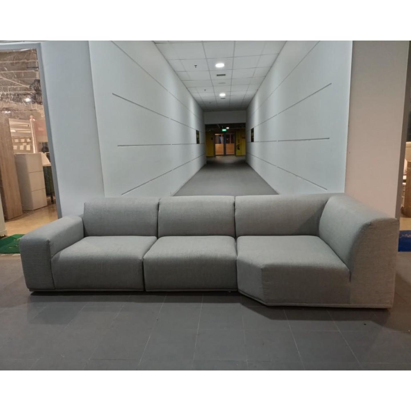 HYEKYO Corner Modular Sofa in LIGHT GREY FABRIC
