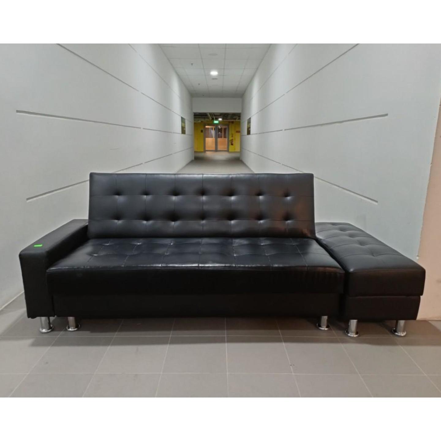 EVOCA Multi Storage Sofa Bed in BLACK