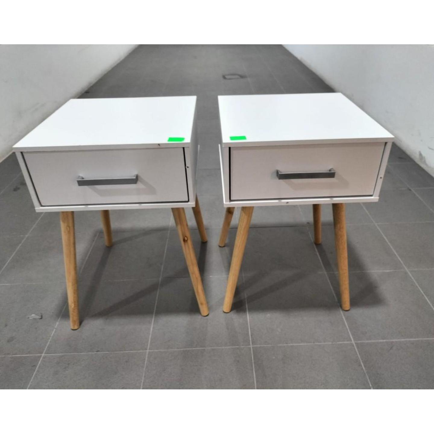 Pair of FERRIS Bedside Table in WHITE