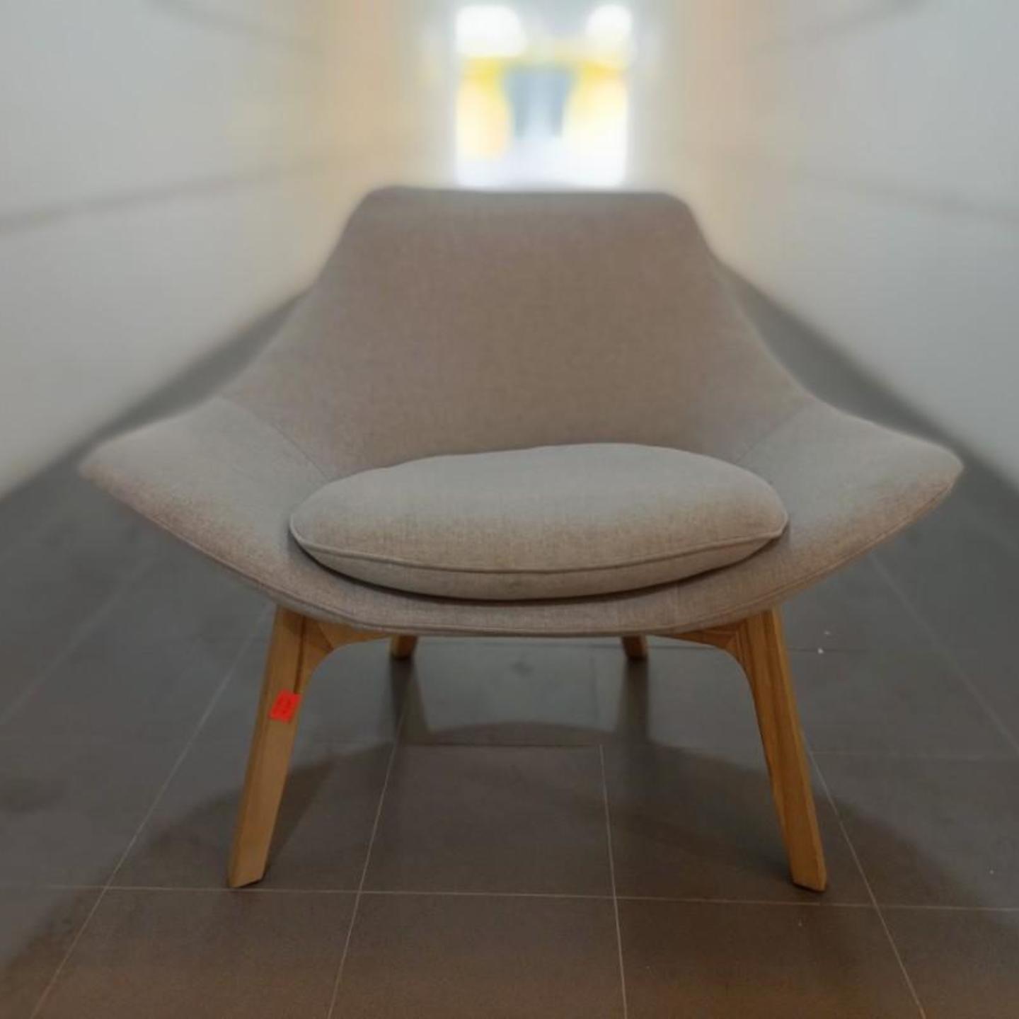 KENOZA Designer Scandi Armchair in DOVE GREY FABRIC