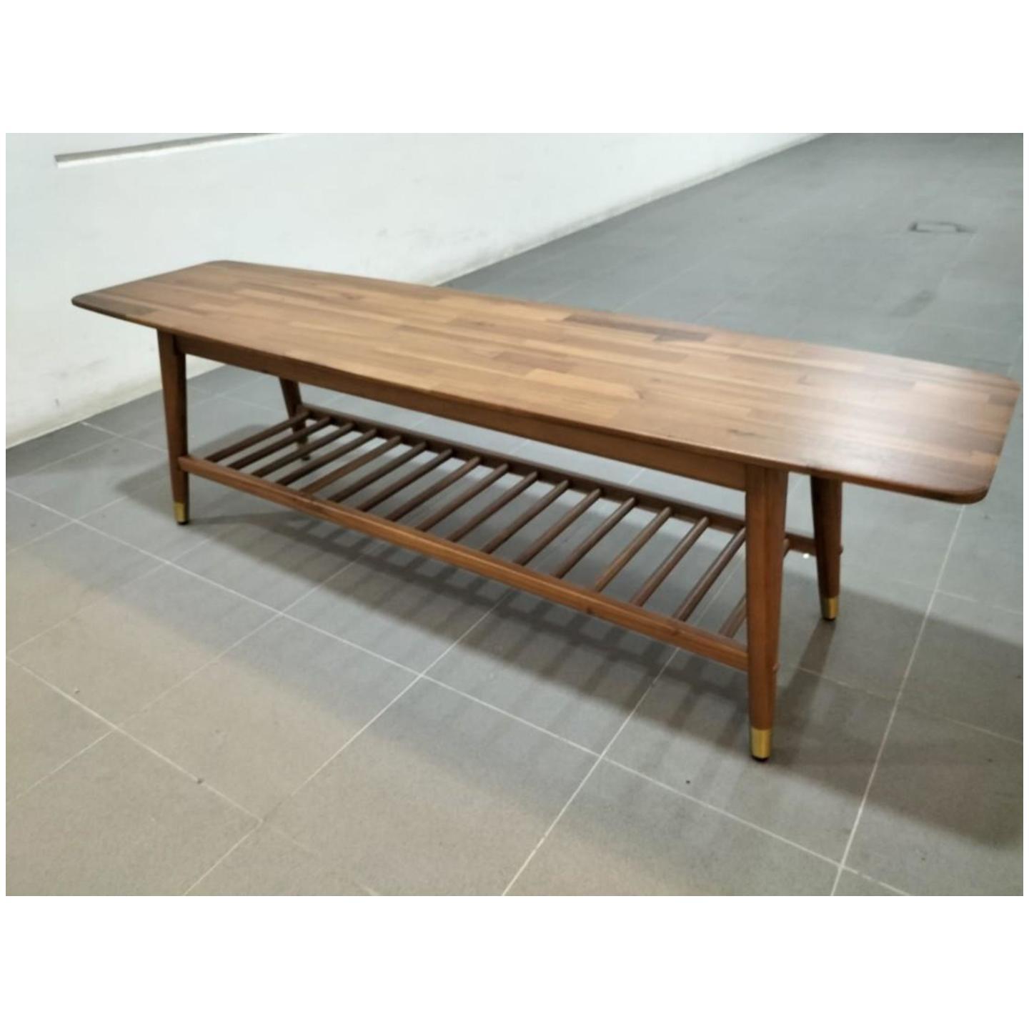 SYEKHO Wooden Dining Bench with Base Shelf
