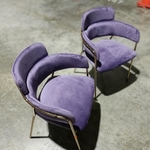 2 x EMMEX Velvet Dining Chair in PURPLE 💜