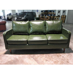 VALENTE 3 Seater Designer Sofa in EMERALD GREEN PU