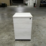MAUREEN 2 Drawer + 1 Filing Pedestal in ASH WHITE