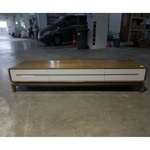 BAISON TV Console Walnut & Off White