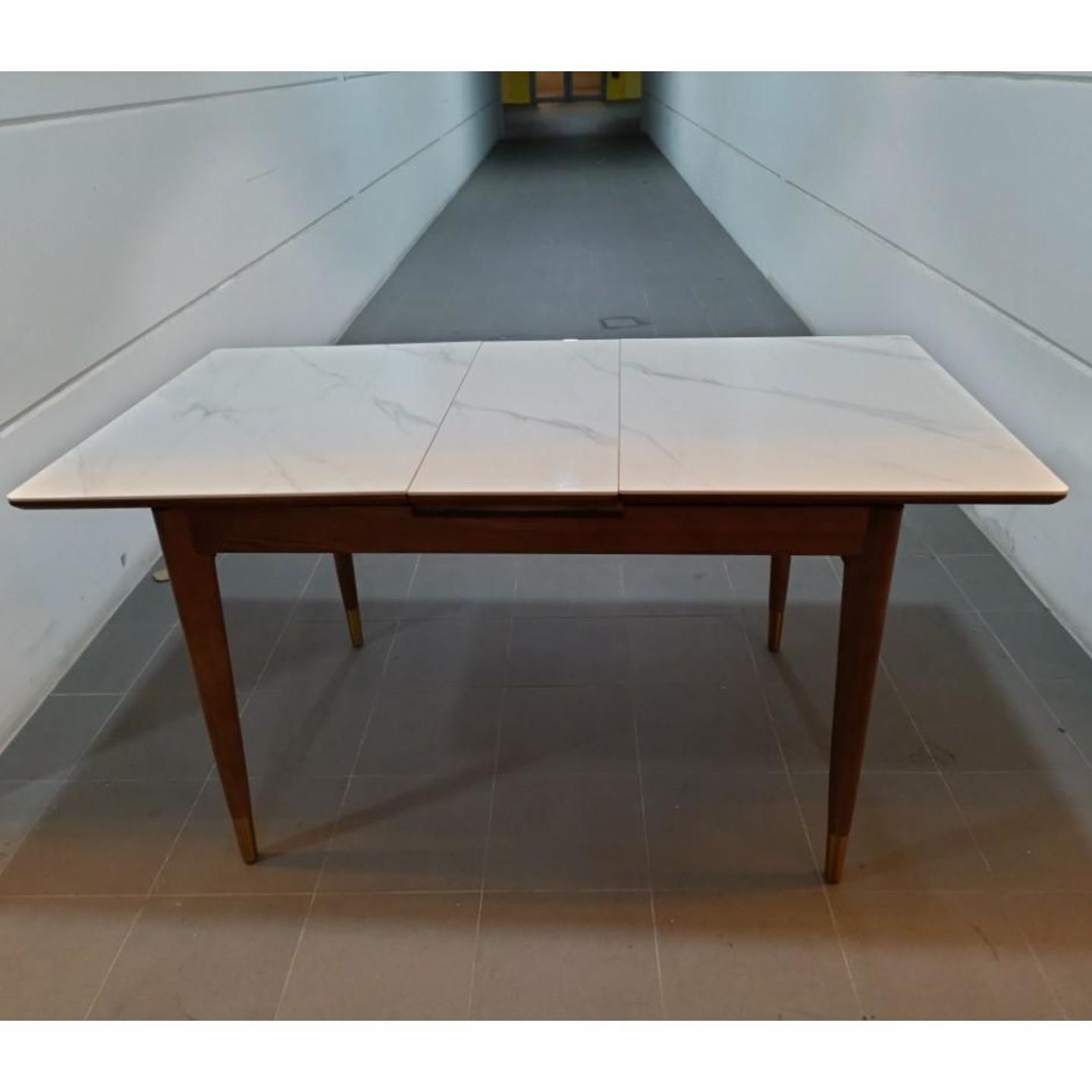 VENECA Extendable Dining Table with Stone Table Top