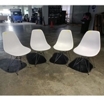 4 x RAZ Eames Designer Replica Chair with Effiel Metal Frame