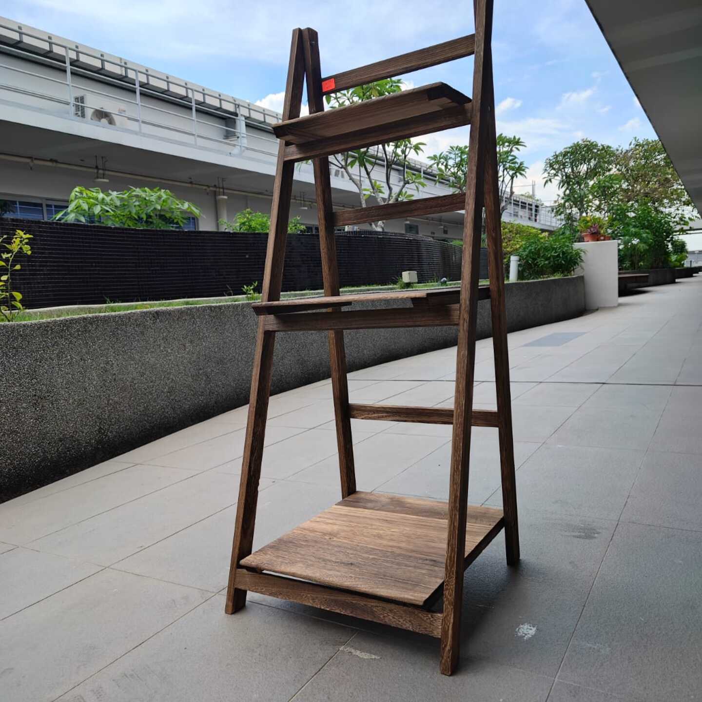 ROSI 3 Tier Foldable Flower Stand in BROWN