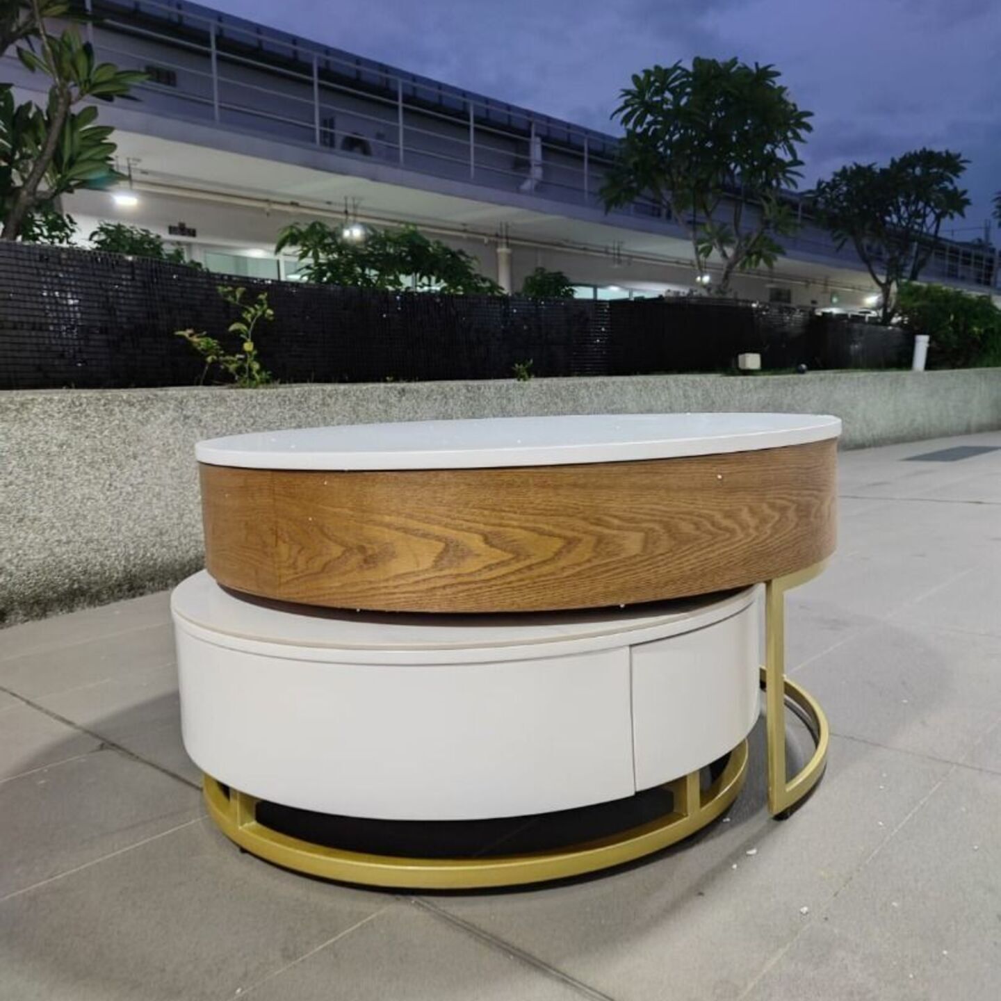 HERACLES II Nesting Coffee Table in NATURAL - 80cm