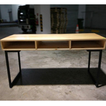 ELEICE Modern Industrial Solid Wood Study Table