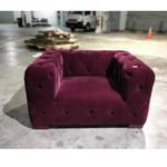 GARGOTA Single Seater Sofa in VELVET MAROON