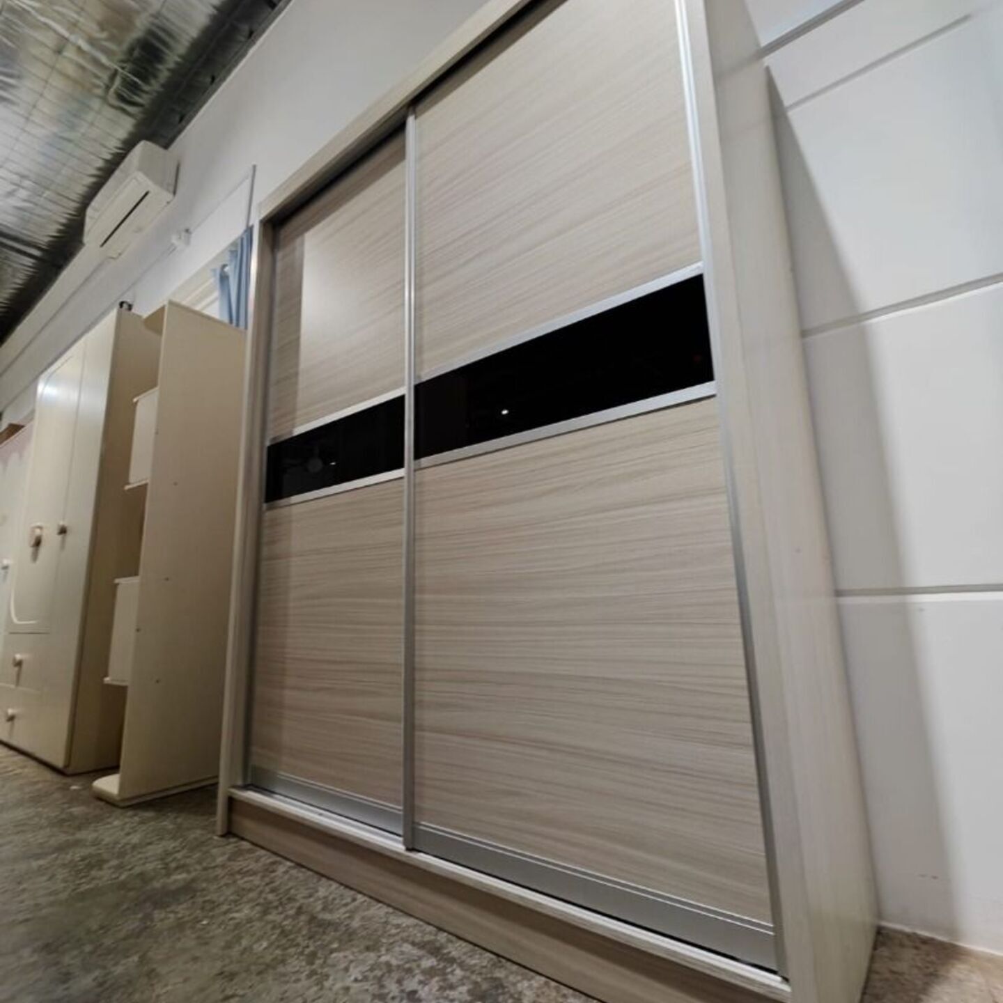 DALR 5ft Sliding Door Wardrobe in WHITE WASH