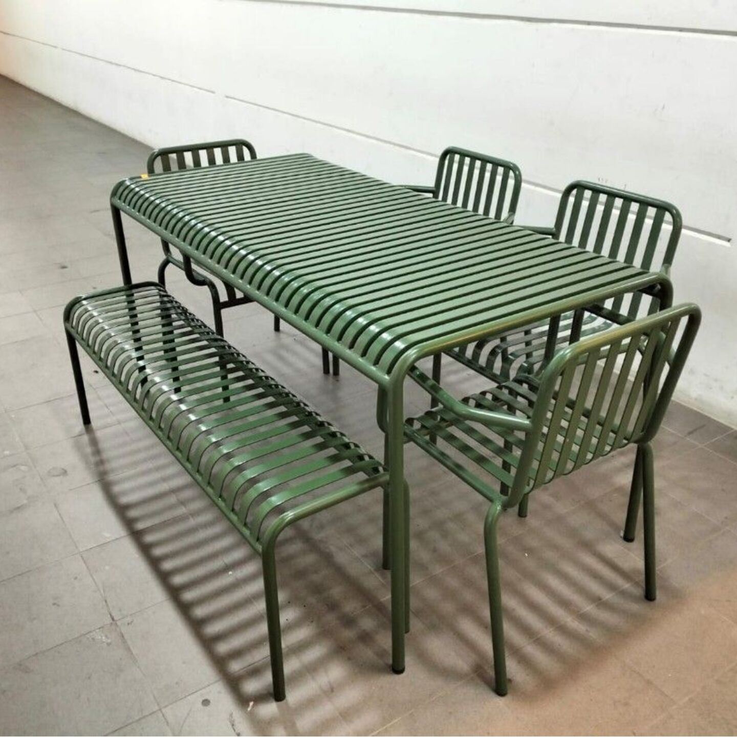 ACRES Modern Outdoor Dining Table with 4 Chairs and Bench