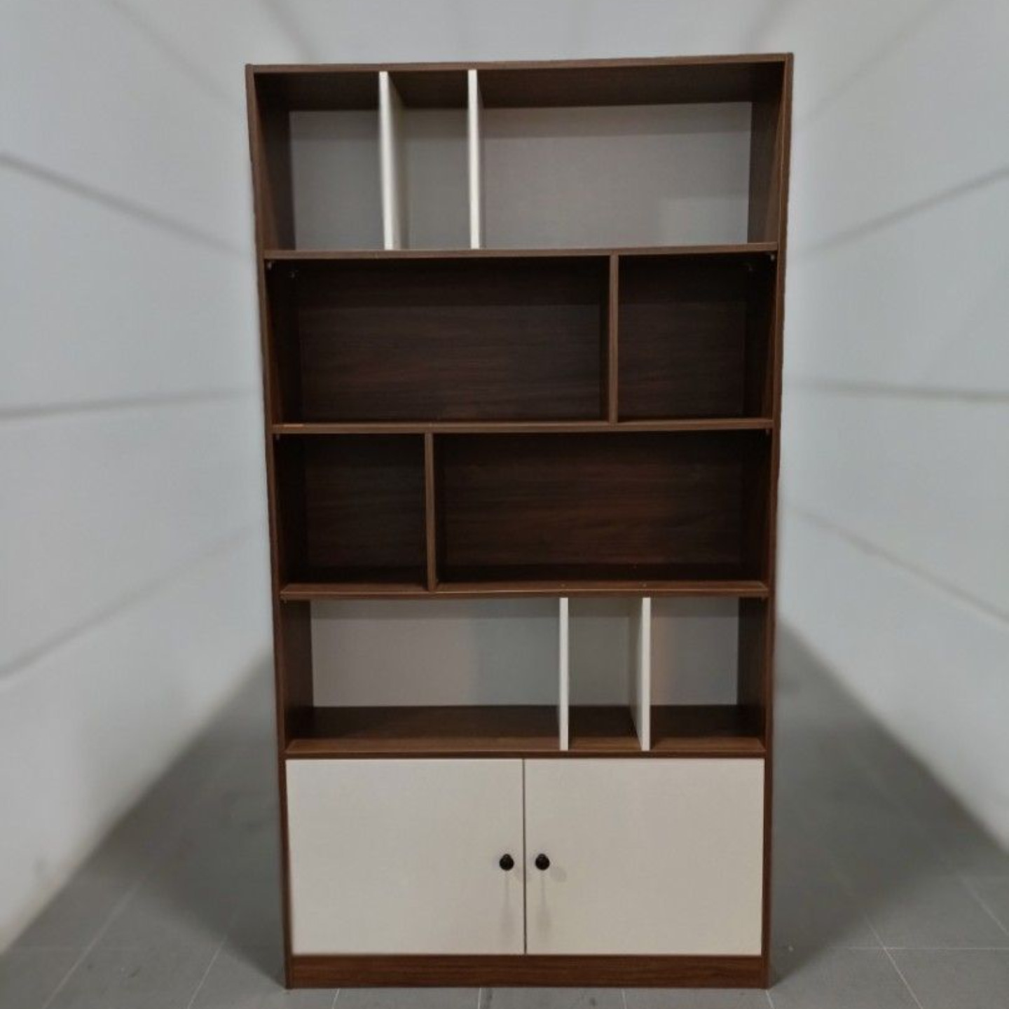 ARKONA Display Cabinet in WALNUT & WHITE