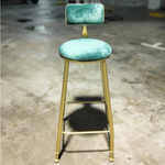 GASTAVIA Modern Emerald Green Velvet Bar Stool