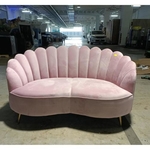 DELPHI 2 Seater Sofa in PINK VELVET