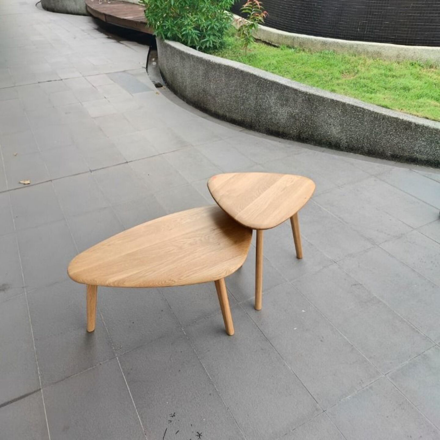 BINNA Wooden Coffee Table Set in OAK