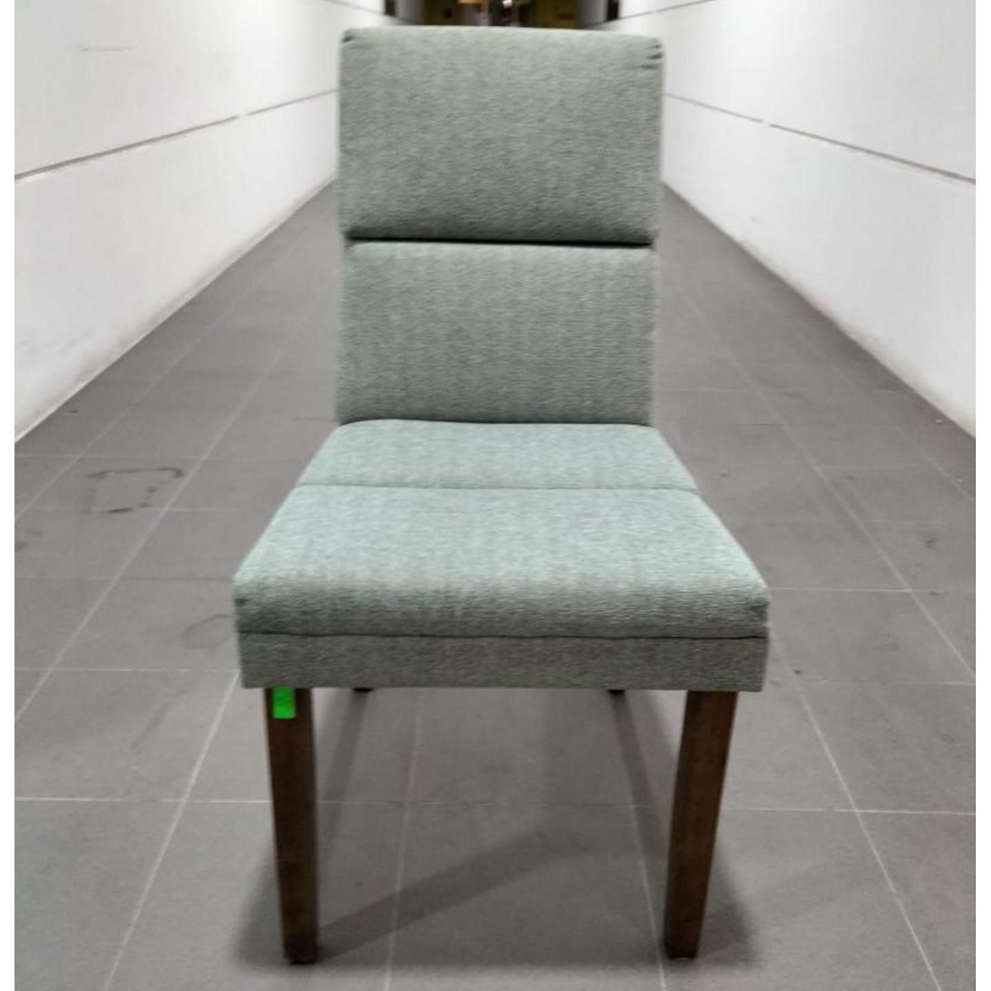 ALEXANDRO Dining Chair in WALNUT with TEAL GREEN Fabric