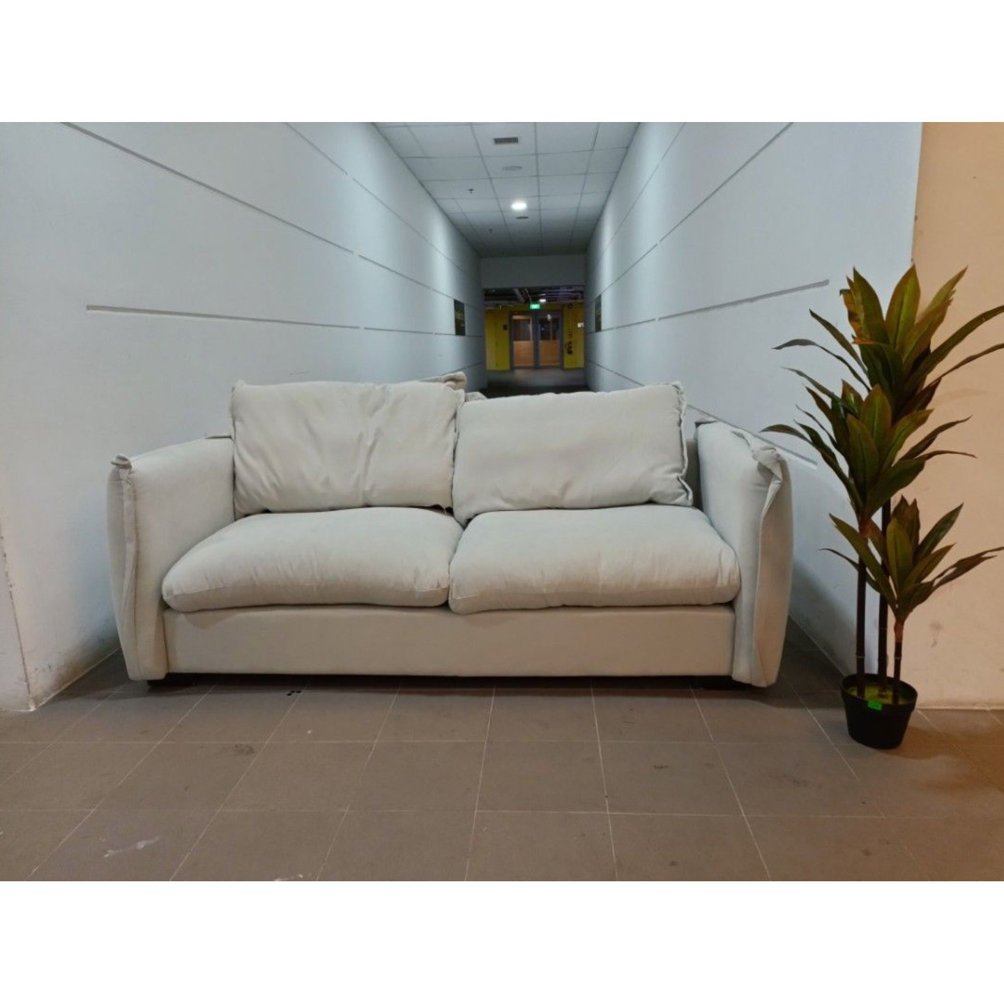 AUDIA 3 Seater Sofa in LIGHT CREAM FABRIC
